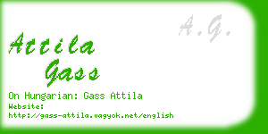 attila gass business card